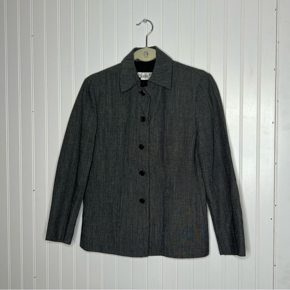 GARFIELD & MARKS Linen Blend Ashley Shirt Jacket Blazer Size 4 - Picture 1 of 12